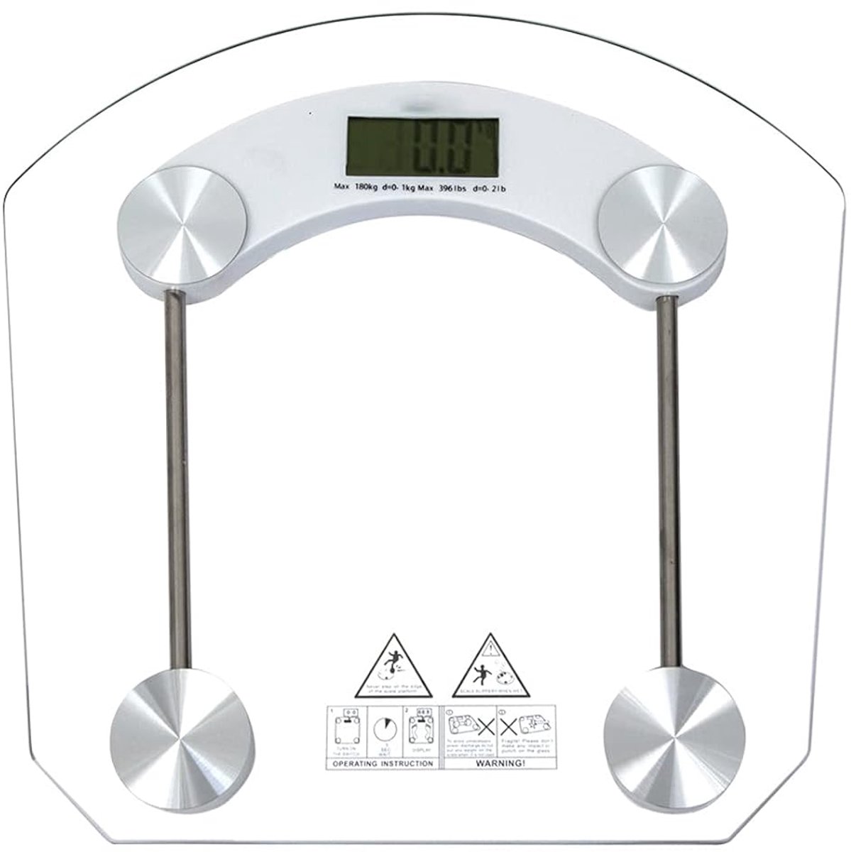 Digitale Personenweegschaal - Lichaamsgewicht schaal - Gezondheid monitoren - Geïntegreerde thermometer - 275 cm breed - Zwart