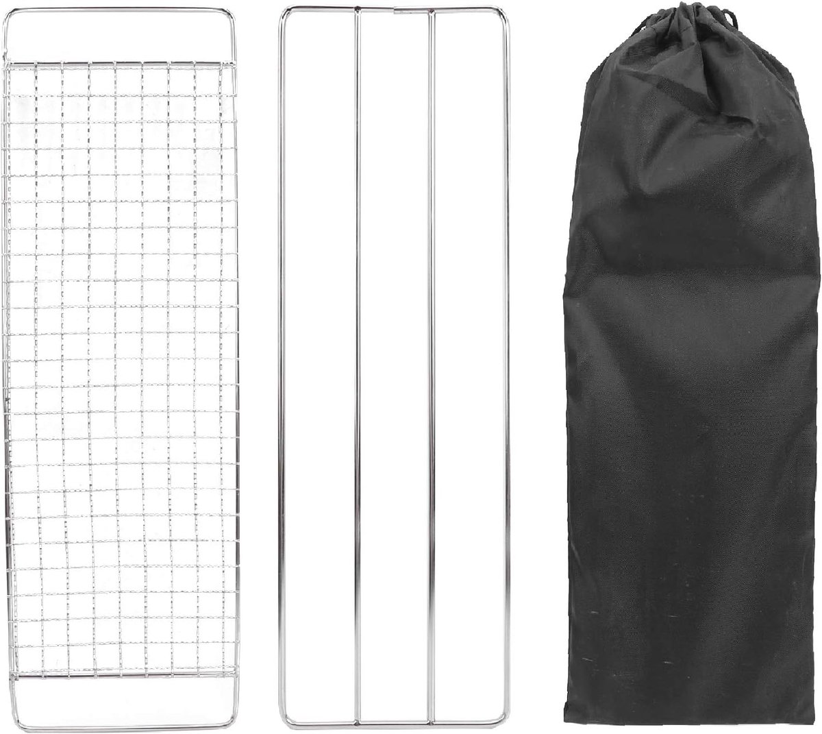 Barbecue Rooster - Grillplaat Gaas - Buiten Koken - Roestvrij Staal - 38x12cm