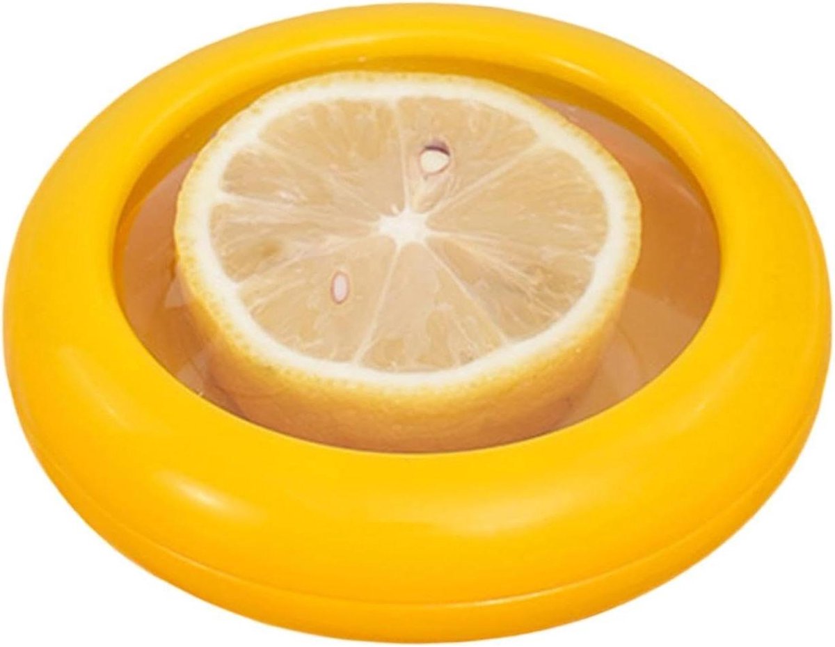 Fruit Bewaarbox - Fruit Bakje Diepvries - Voedsel Vers Houden - Luchtdichte Siliconen Afdichting - 17.5L x 14.5B cm - Geel