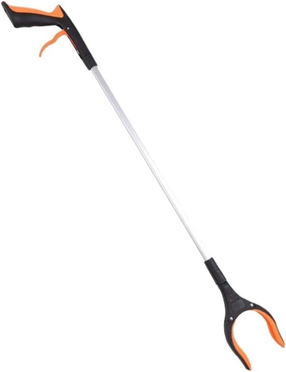 Afvalprikker - Grijpstok Reacher Tool - Voorwerpen Oppakken - Met Magneet - 83 cm - Oranje