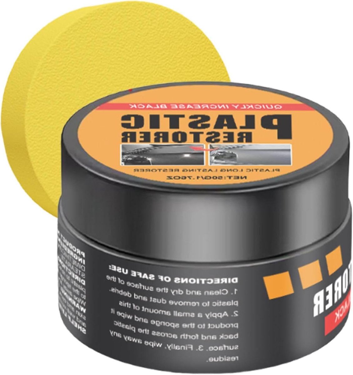Autobekleding Restaurator - Interieur Reiniger - Auto Onderhoud - Kras Herstel - 50 g - Zwart
