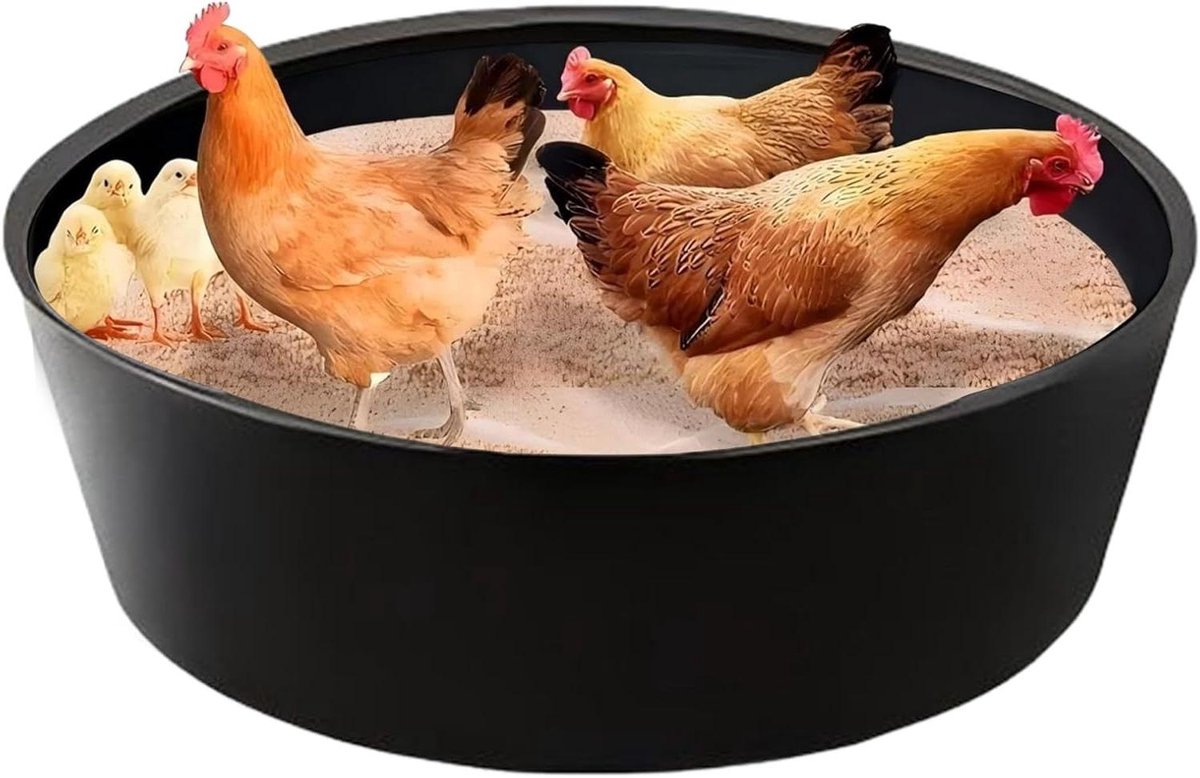 Kippen Stofbad - Pluimvee Bak - Hygiëne Controle - Aanpasbare Bodemloos - 63 cm Breed - Enkel Kenmerk