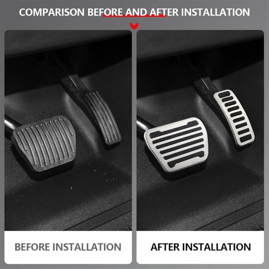 Pedaalhoezen Auto - Gaspedaal Remsteun - Veiliger Rijden - Antislip Rubber - Set van 2 - Metaal — afbeelding 3