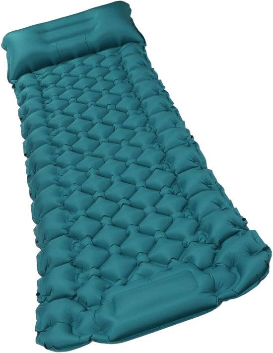 Opblaasbaar Slaapmatje - Kampeer Mat - Comfortabel Slapen - Voetpomp Ontwerp - 30 x 16 x 7 cm - Nylon — afbeelding 5