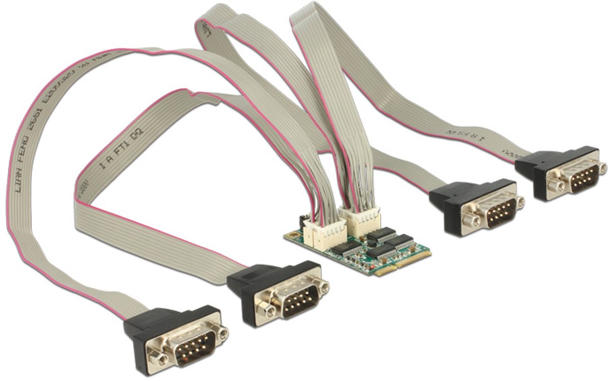 Module Minipcie I/O PCIe Full Size 4 X Seriële RS-232 met spanningsvoorziening