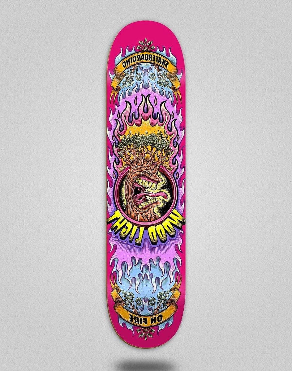 Houten skateboard deck Skateboard plank Street cruisen Op vuur design 8.5 inch