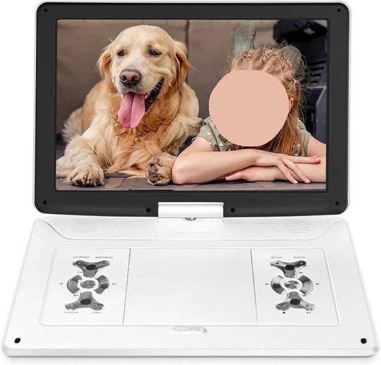 Draagbare dvd-speler - Cd-speler - Films Kijken - Groot HD scherm - 1.8 kg - Zwart — afbeelding 4