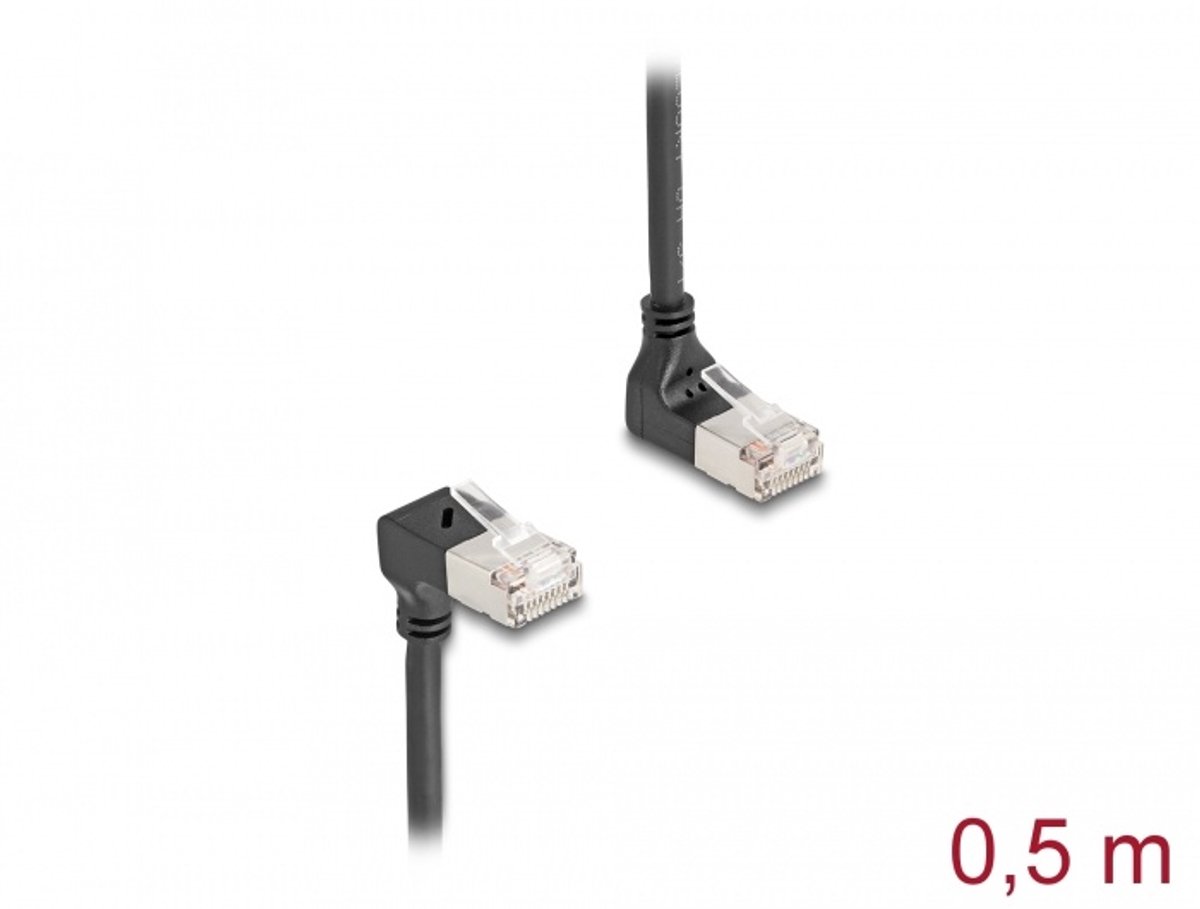 DeLOCK 80292 netwerkkabel Zwart 0,5 m Cat6a S/FTP (S-STP)