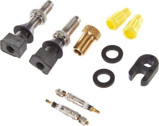 Ventielen Kit - Tubeless Mouwen - Fietsbanden Onderhoud - Met Adapter - Eenheidsmaat - Zwart — afbeelding 2