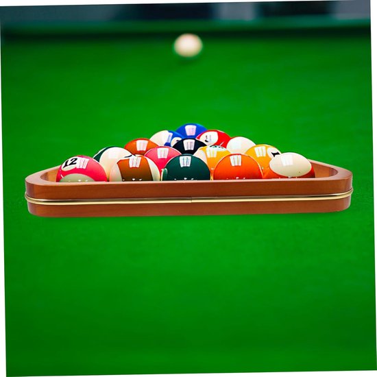 Biljart Driehoek - Pool Rek - Ballen Plaatsen - Stevig Grenenhout - 30x27x3 cm - Natuurlijk — afbeelding 3