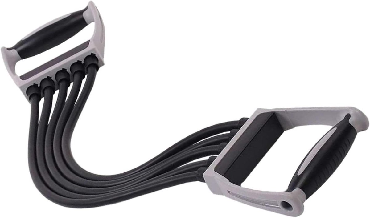 Borst Expander - Kracht Trainer - Schoudertraining - Verstelbare Kracht - 74 cm Lengte - Zwart