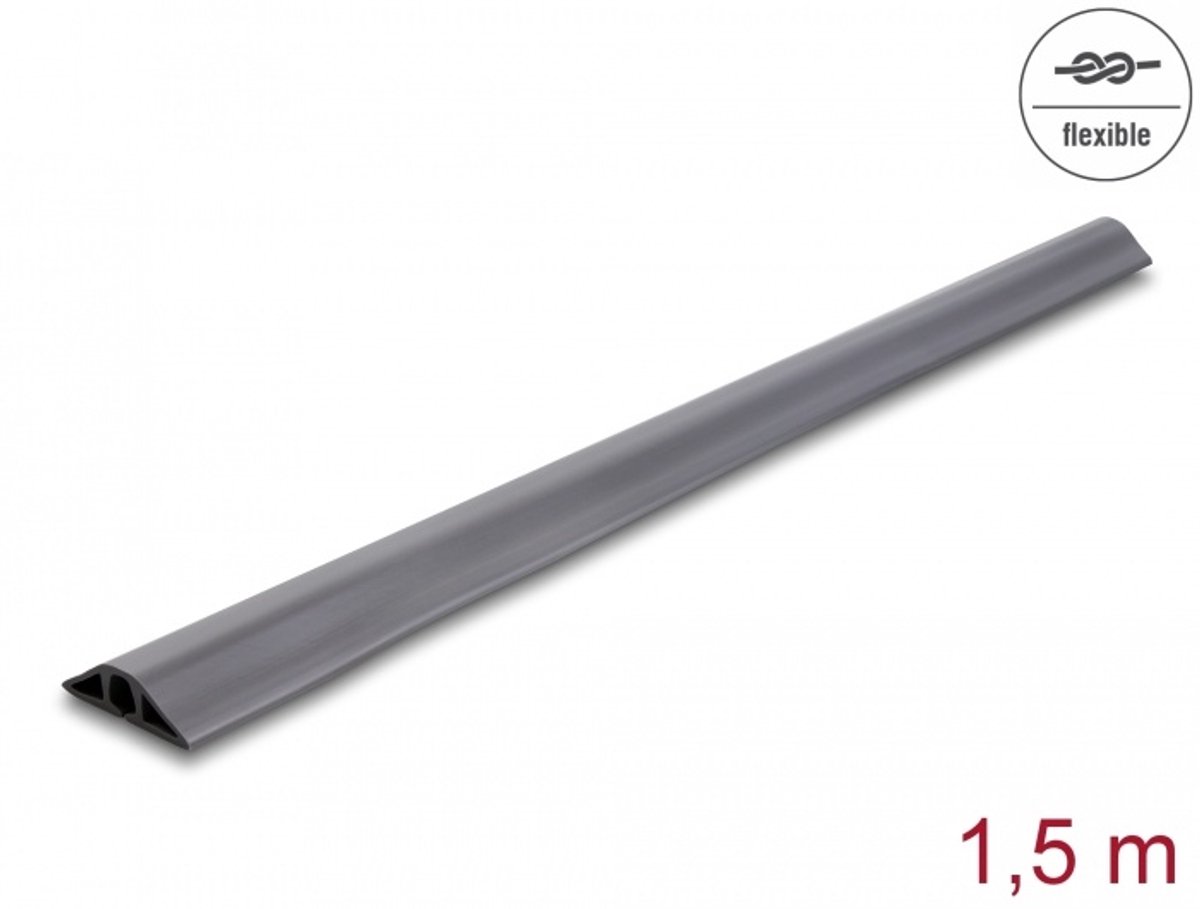 PVC -kabelkanaal flexibel 50 x 13 mm - lengte 1,5 m grijs