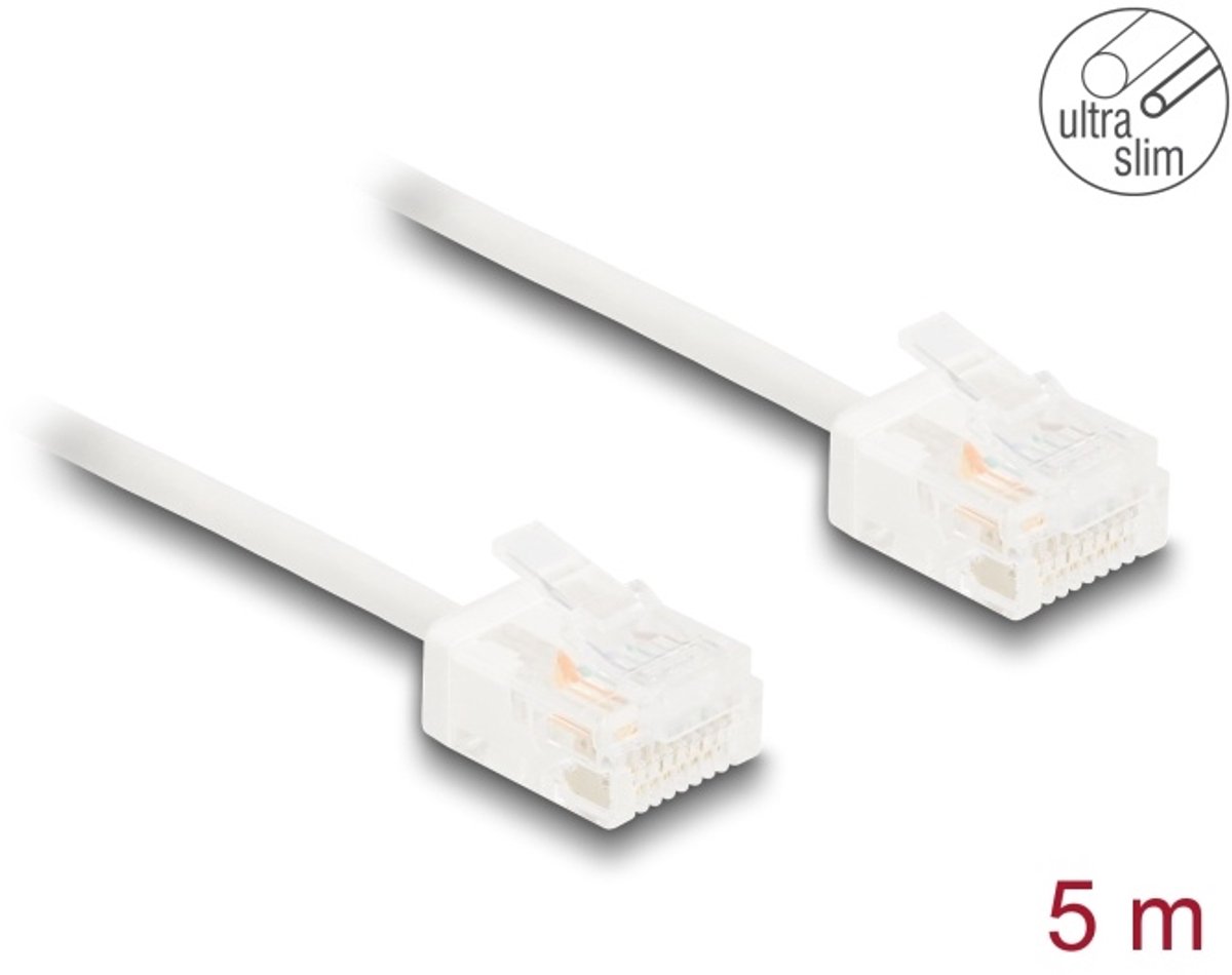 DeLOCK 80777 netwerkkabel Wit 5 m Cat6 U/UTP (UTP)