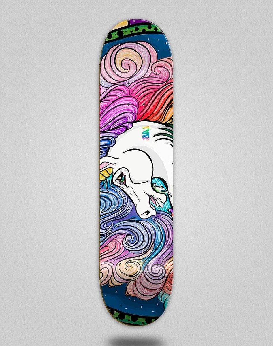 Skateboard Deck Unicorn Board Street Tricks Duurzaam Ontwerp 8.5 Inch Veelkleurig