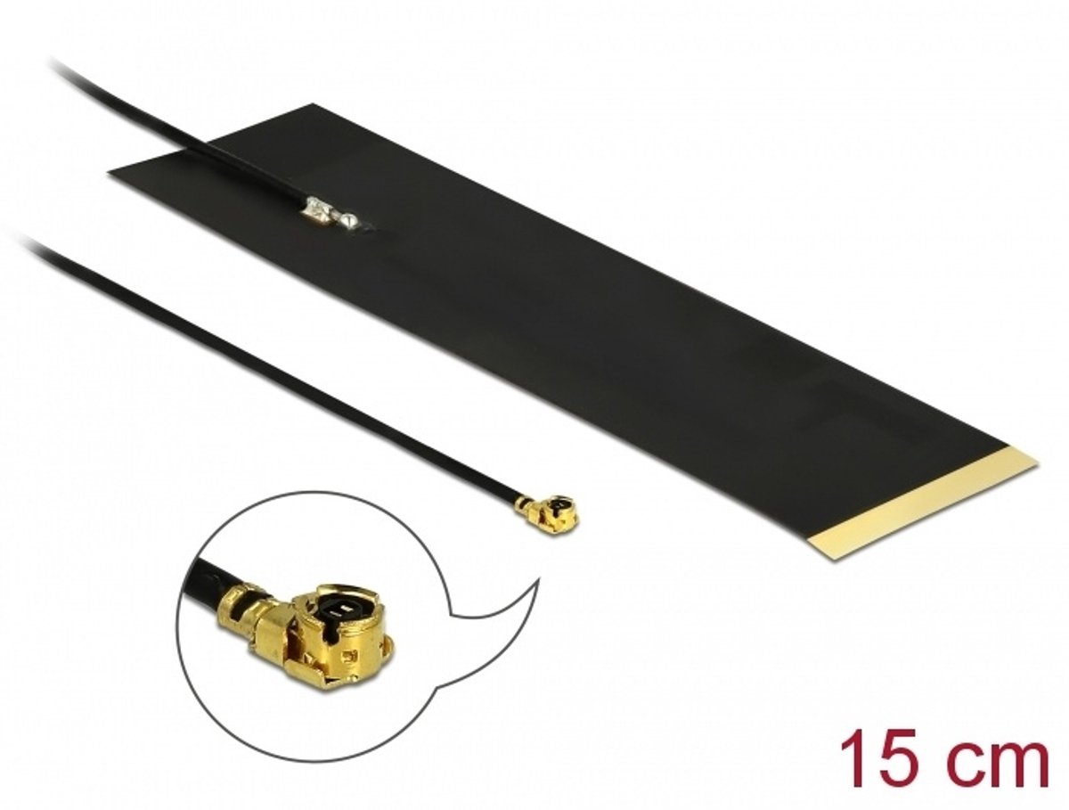 LTE Antenne I -Pex Inc., MHF® I Plug 1.9 - 3,9 DBI 1.13 15 cm FPC Interne zelfklevend
