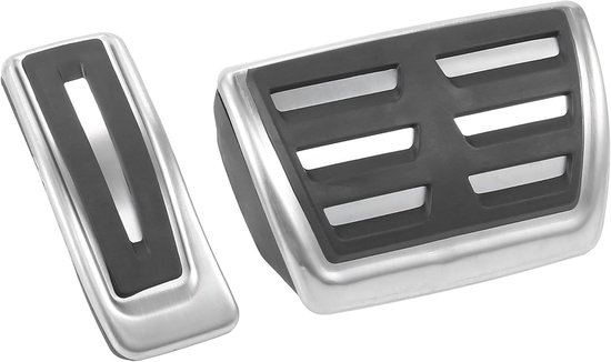Antislip Pedaal Covers - Auto Pedaal Set - Veiliger Rijden - Rubberen Antisliptextuur - Set van 3 - Zilver — afbeelding 3