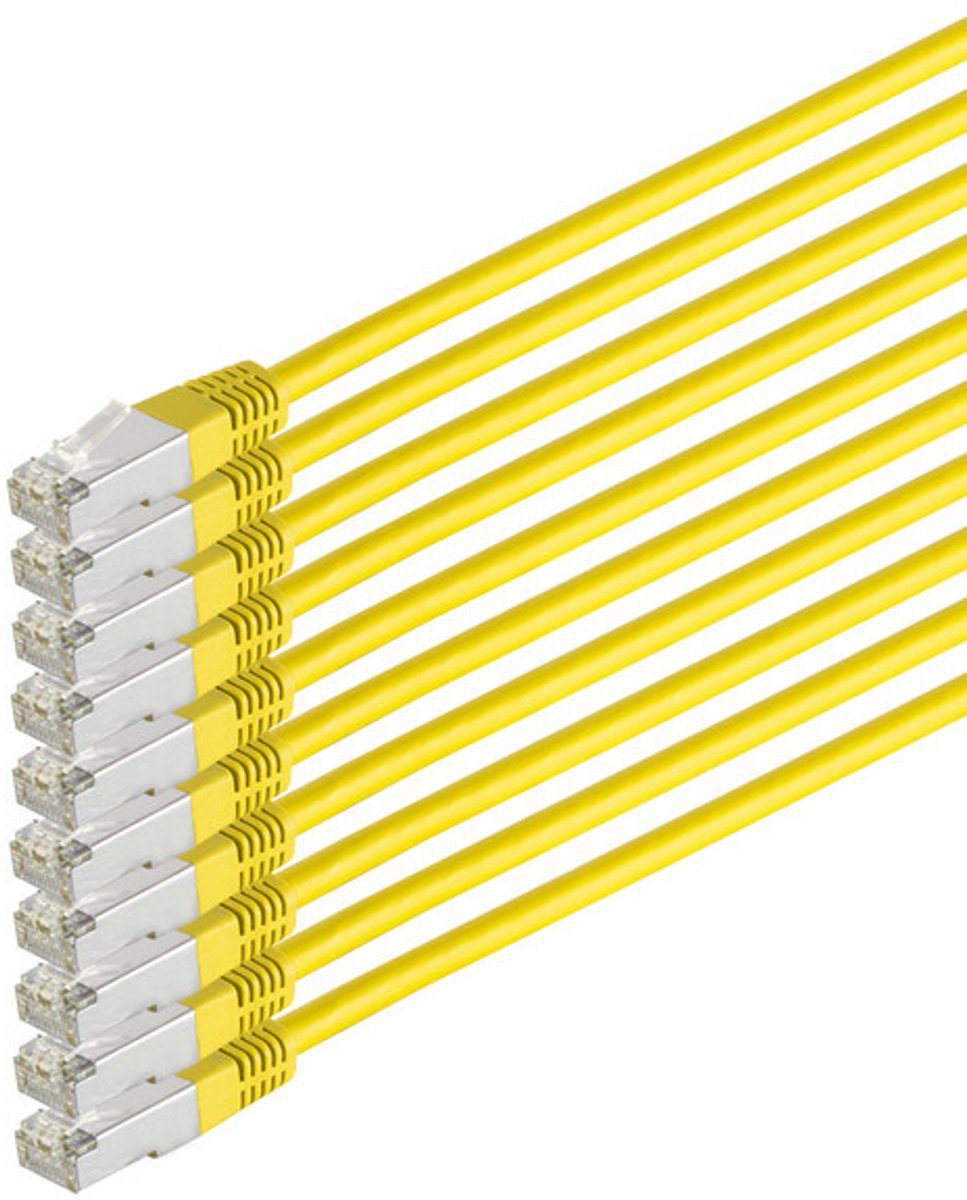 Patchkabel cat 6 S/FTP PIMF HF VE10 gelb 0,25m
