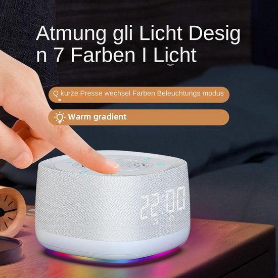 Geluidsmachine Slaap - Draadloze Slaaphulp - Ontspannend Slapen - Lange Batterijduur - 95 cm - Zwart — afbeelding 2