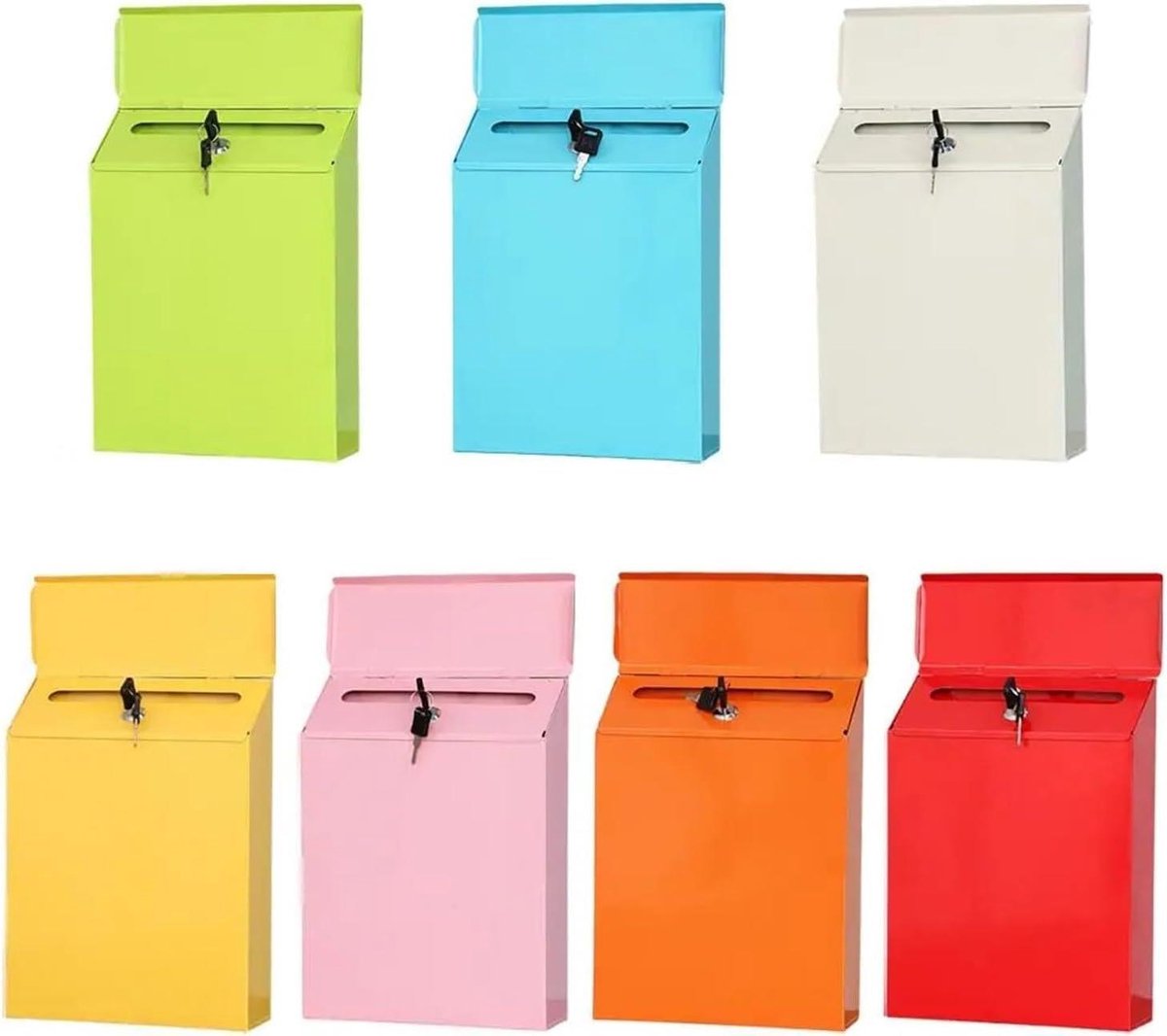 Brievenbus Box - Pakketbox Woning - Post Ontvangen - Waterdicht Ontwerp - 23x6x30cm - Rood