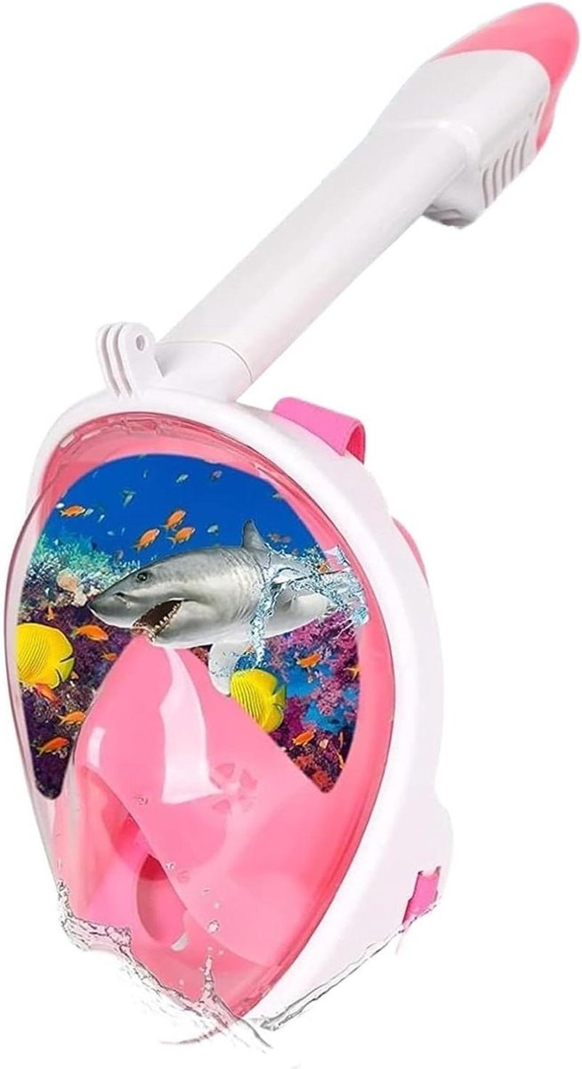 Snorkelmasker Volledig Gezicht - Duikbril Ademend - Veilig Snorkelen - Breed Zichtveld - L/XL - Roze