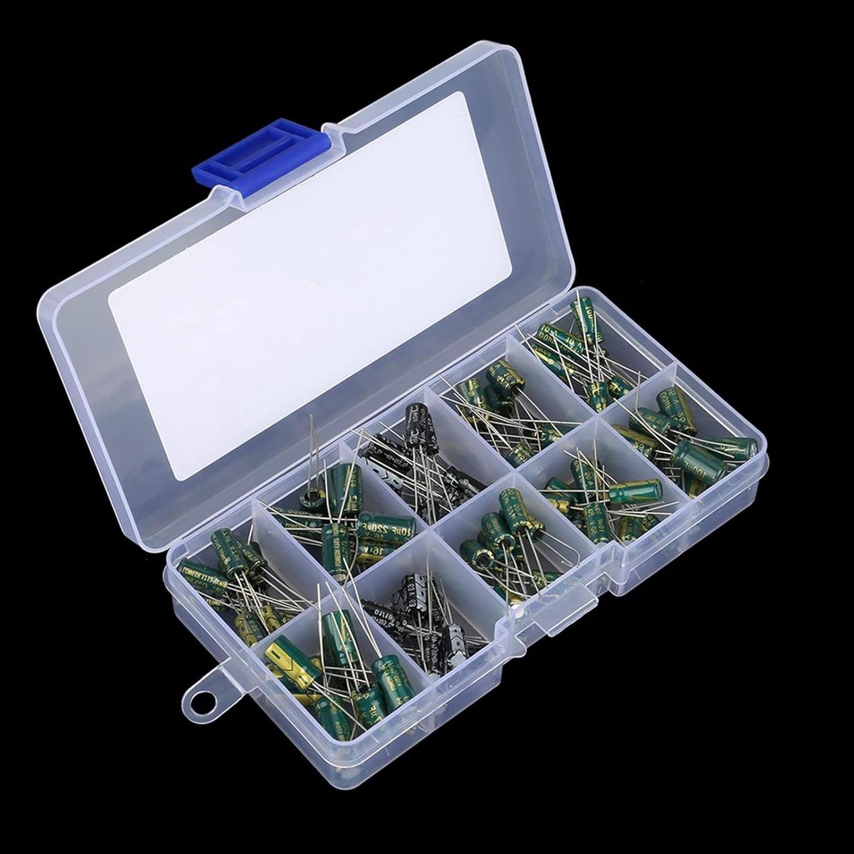 Elektrolytische Condensator Kit - Audio Condensatoren Radiale Condensatoren - Circuit Projecten - 10 Verschillende Waarden - 100 Stuks - Niet-actief
