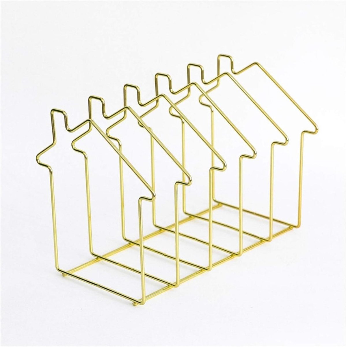 Dossier Organizer - Bureau Rek - Bureau Opruimen - Metaal 5 Vakken - 10.2" x 6.7" x 7.4" - Roségoud