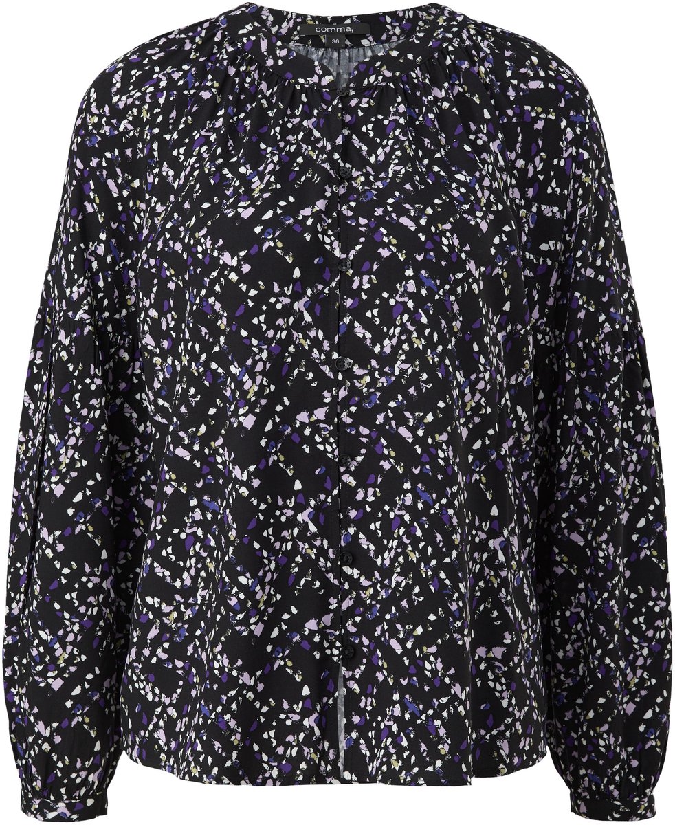 comma - female - Viskosebluse mit abstraktem Muster