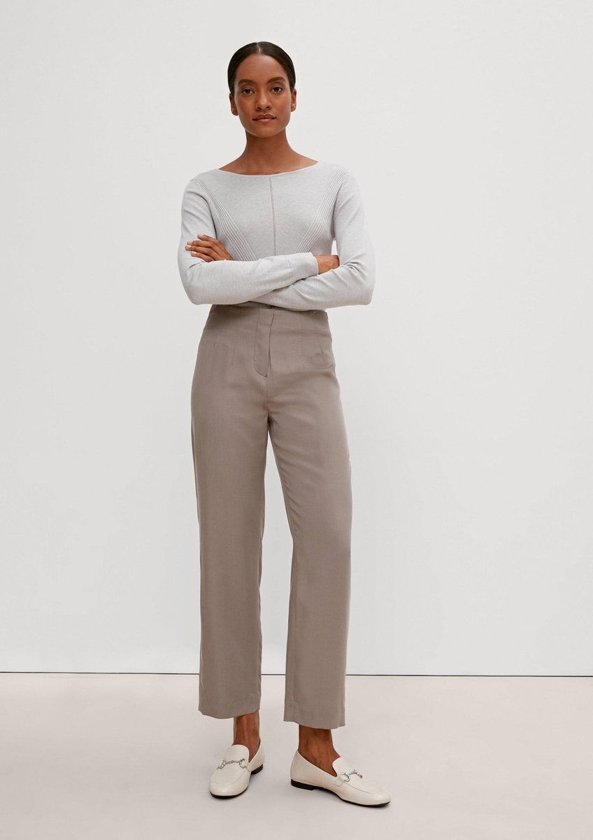 comma - female - Regular: Hose mit Ziernähten