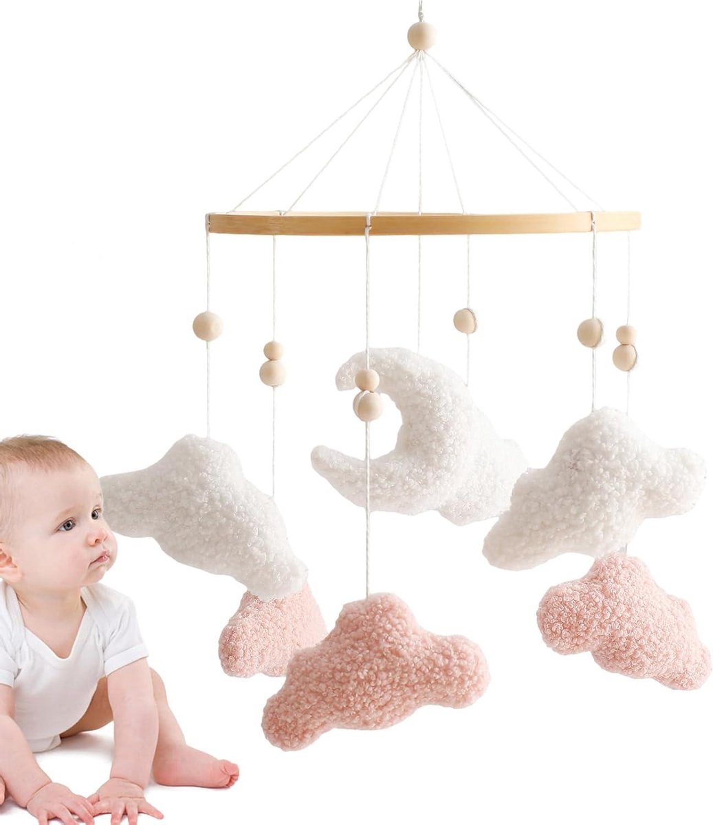 Babymobiel Wieg - Kinderkamerdecoratie Baby - Sensorisch Spel - Aanpasbaar Ontwerp - 25 x 233 x 3 cm - Niet gespecificeerd