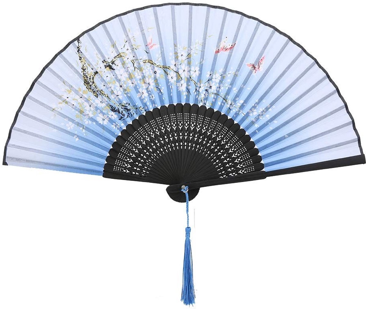 SPHProducts - Vouwbare Handfan - Chinese Dansprops - Vintage Stijl - Decoratie - Elegant en Handgemaakt - Geschikt voor Feestjes - Kleur Multicolor