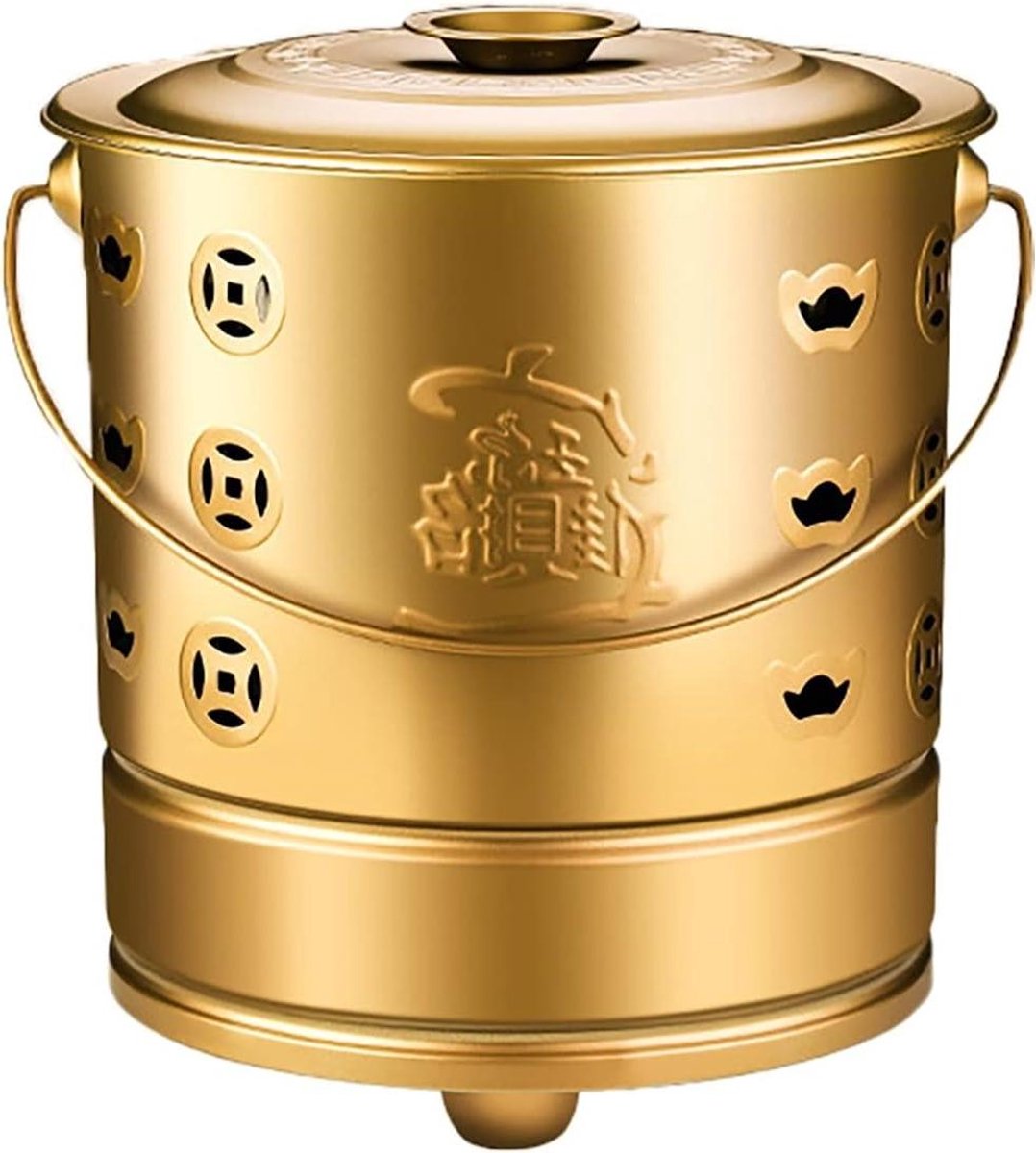 Verbrandingskooi Tuin - Vuurkorf Emmer - Afval Verbranden - Roestvrij Staal - 38 cm - Goud