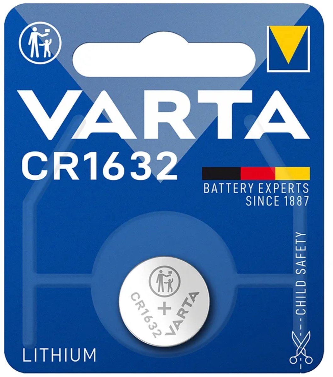 2x Knoopcel batterij - CR1632 - 3V - 140mAh - Lithium batterij - Button cell battery - Kleine elektronica