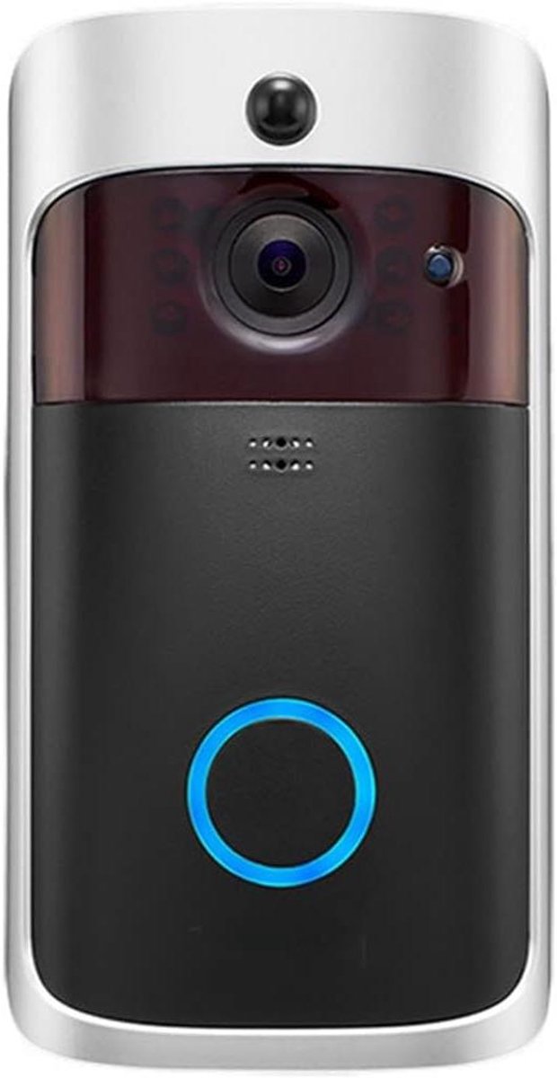 Videodeurbel met Camera - Slimme Deurbel WiFi - Huisbeveiliging Thuis - Ingebouwde Microfoon Speaker - 1080P HD - Zwart