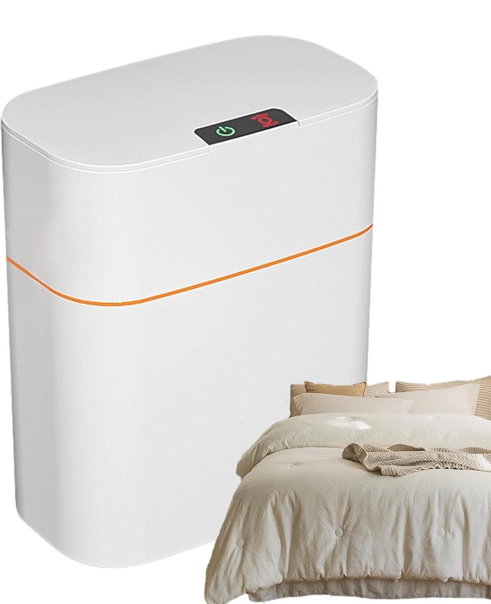 Kleine Toiletbak - Prullenbak Deksel - Hygiënisch Werken - Automatische Sensor - 13 Liter - Wit