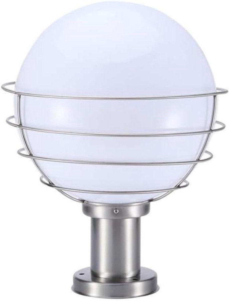 Buitenlamp Kolom - Tuinlamp Paal - Pad Verlichten - Waterdicht Acryl - 25 cm - Zilver