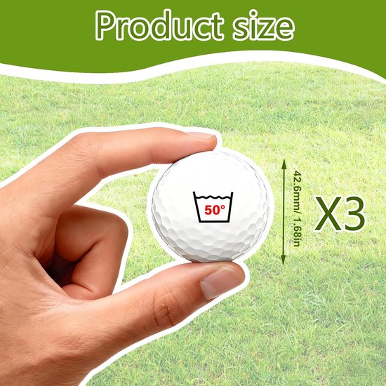 Golfballen Set - Golfcadeau Heren - Golfen en Cadeau - Met 50 Jaar Opdruk - 3 Stuks - Wit — afbeelding 4