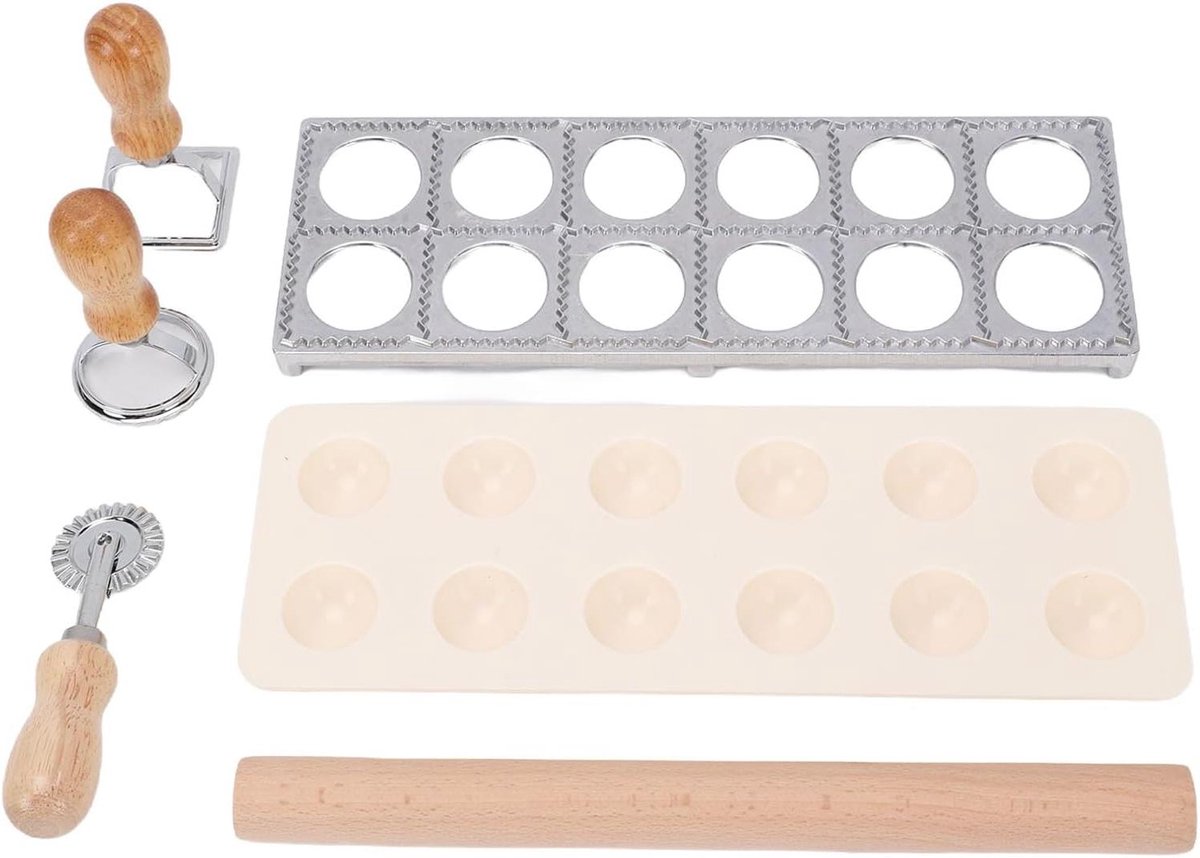 Ravioli Maker - Knoedel Vorm - Pasta Maken - 12 Gaten Vorm - Niet Gespecificeerd - Zilver