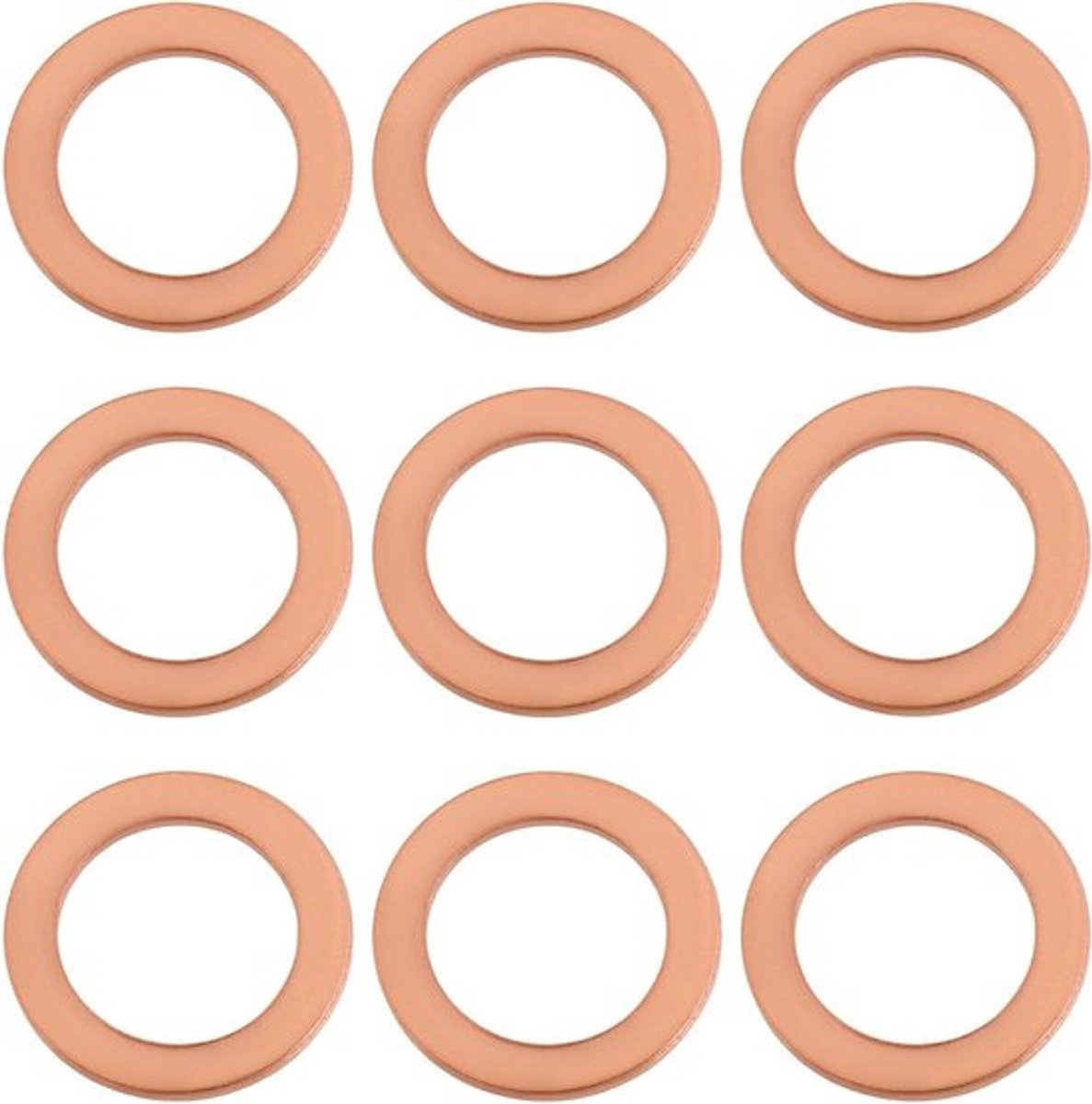 Platte Ring Koperen Crush Wasmachine - 200 stuks - Voor Automotive Industrie - 12x8x1mm