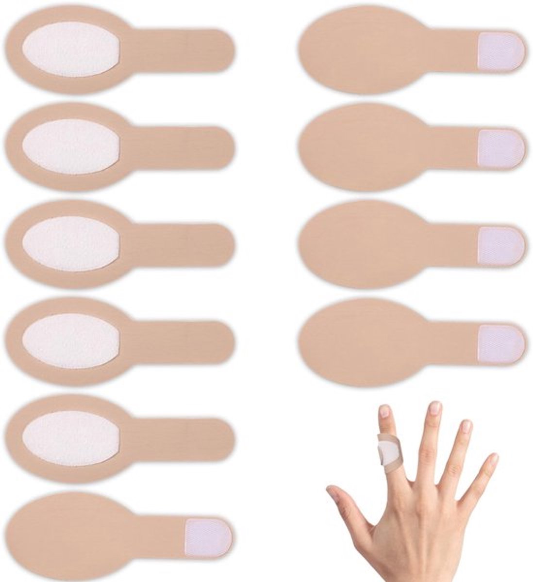 Castoroliepakket 10 Stuks - 10,5x4cm Zachte Katoenen Wrap voor Vingers