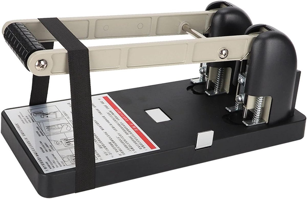 Papierperforator - Perforator 2 gaten - Papier verwerken - Hoge capaciteit - 150 vel - Zwart