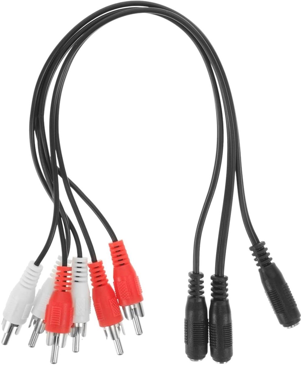 Audio Splitter Kabel - Y-Kabel Adapter - Audio Delen - Vergulde Connectoren - 15 cm - Multicolor