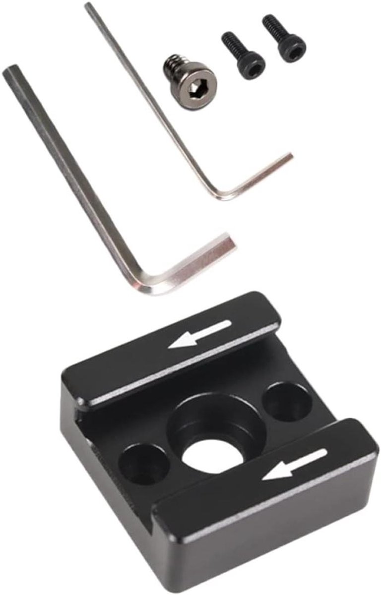 Koude Schoen Beugel - Flitser Adapter - Camera Accessoires - Aluminiumlegering Materiaal - 25 x 25 x 20 mm - Zwart