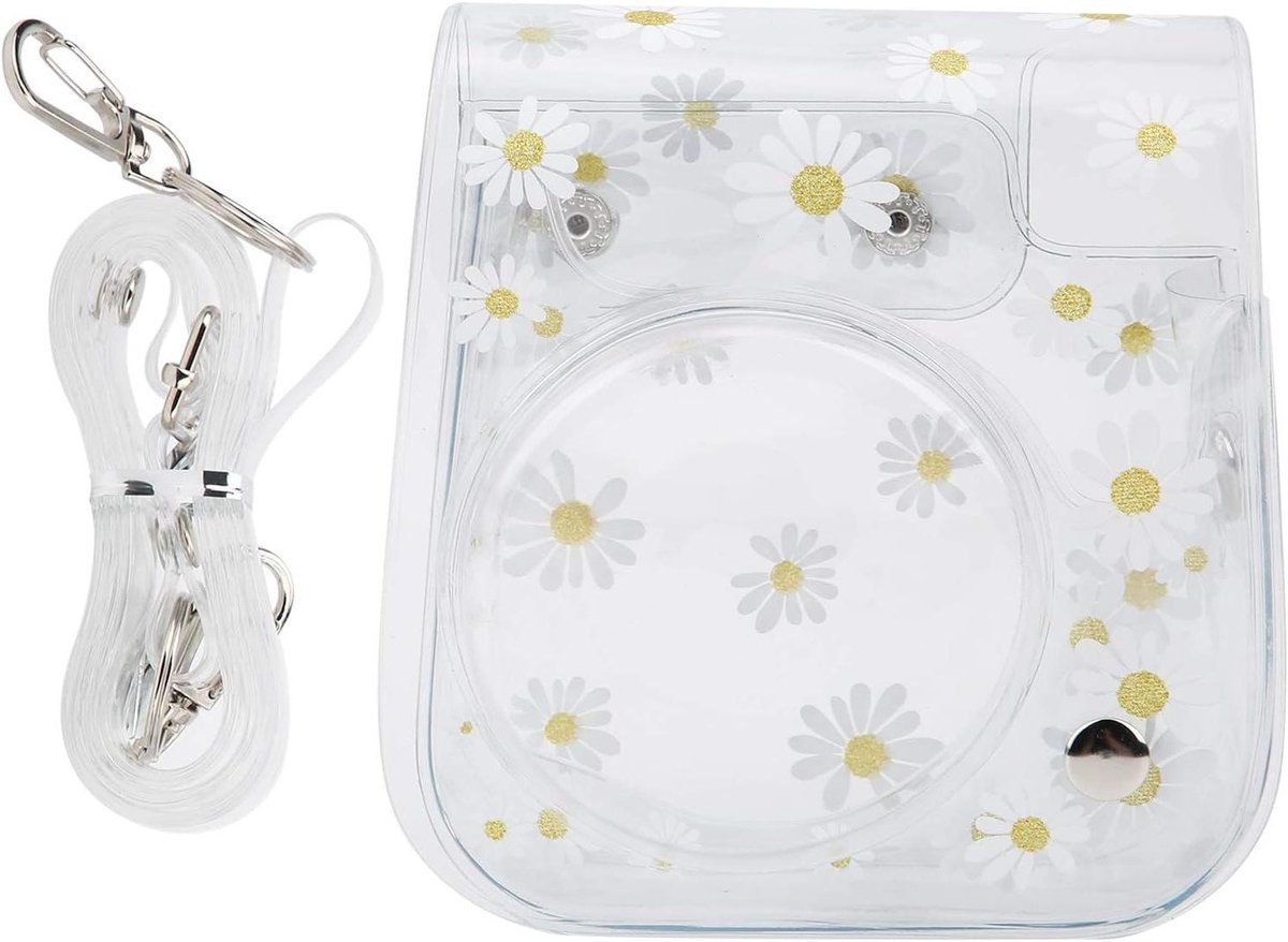 Cameratas - Beschermhoes - Camera Beschermen - Transparant PVC - Klein - Bloemen