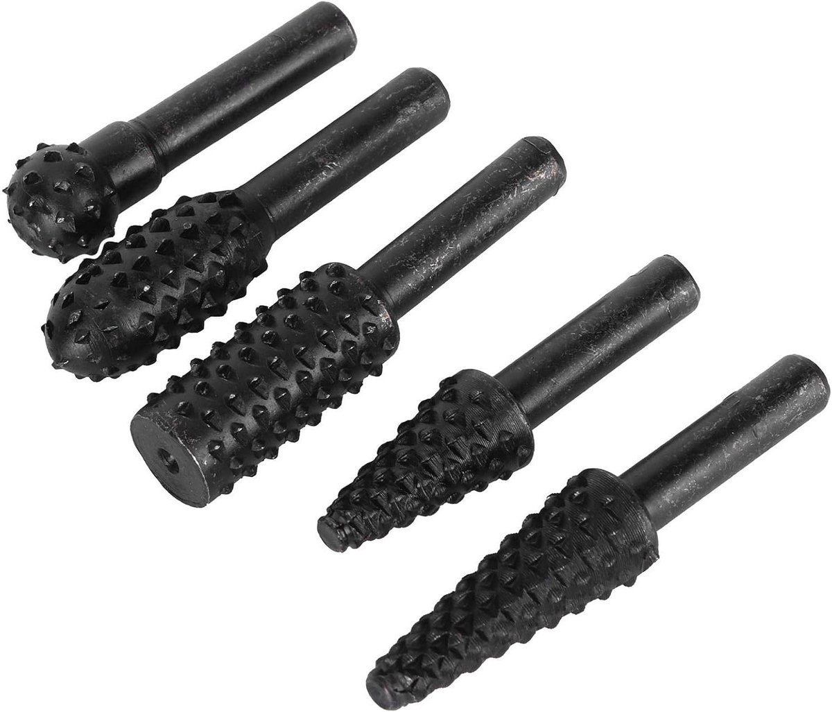 Houtsnijvijl Rasp - Houtbewerking Set - Vormgeven van Hout - Premium Staal Materiaal - 91 g - Zwart