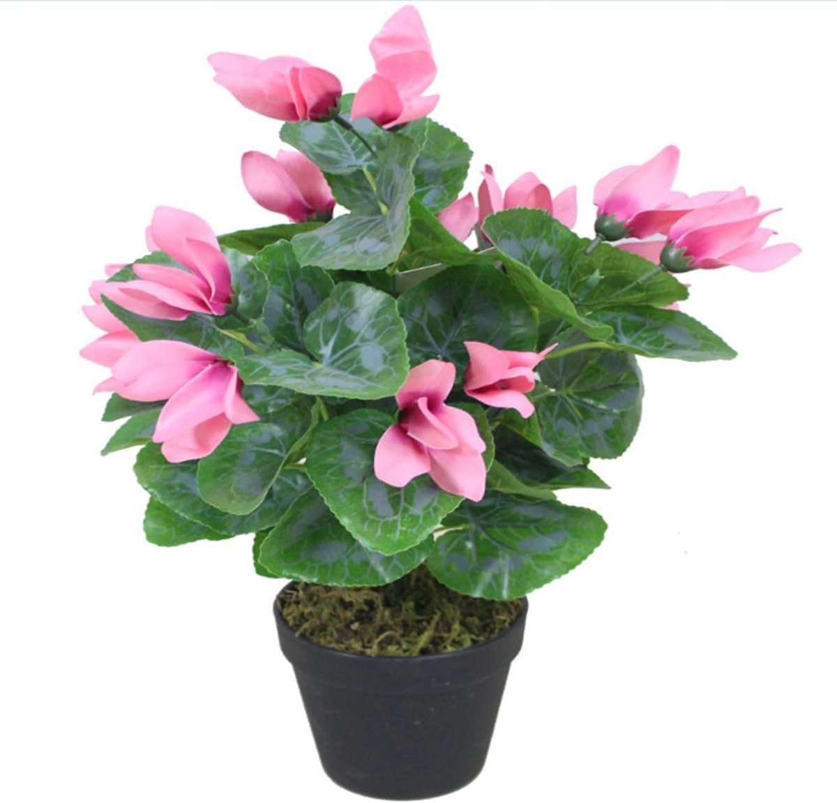 Kunstmatige Cylamen Plant - Nep Plant - Woondecoratie - Volledig Gemonteerd - 38 cm - Roze