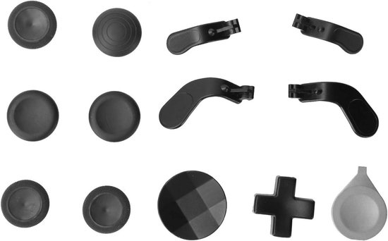 Gamepad Accessoireset - Controller Onderdelen - Verbeterde Gameplay - Metalen Knoppen - 13 x 11 x 5 cm - Zwart — afbeelding 2