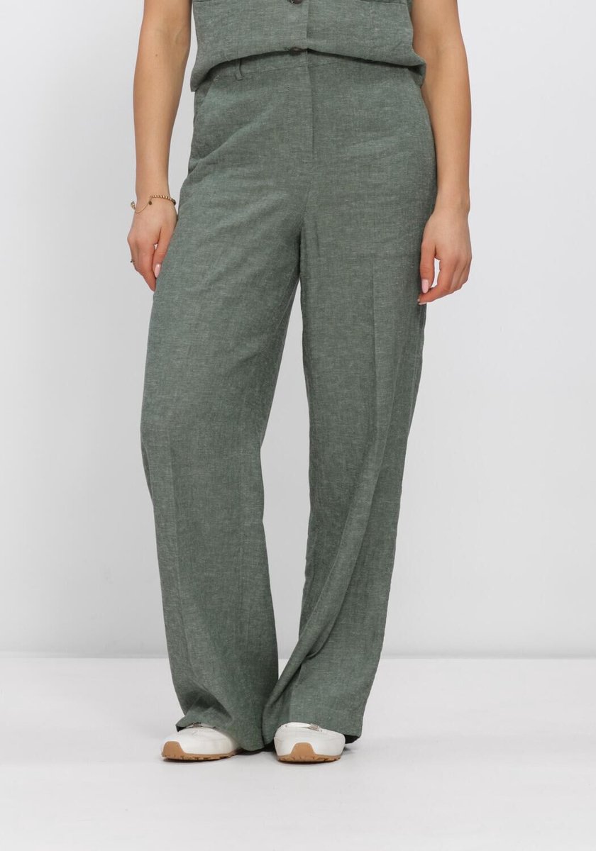 MSCH Copenhagen Mschpennie Ginia Hw Pants Broeken Dames - Groen - Maat XS