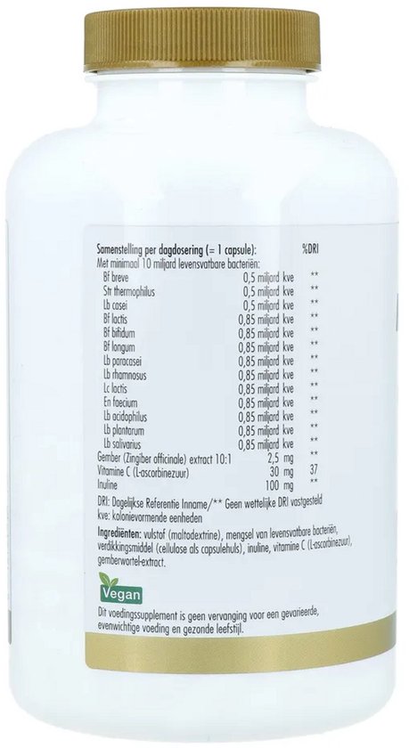 Golden Naturals Microbiotica 10 miljard (180 veganistische maagsapresistente capsules)