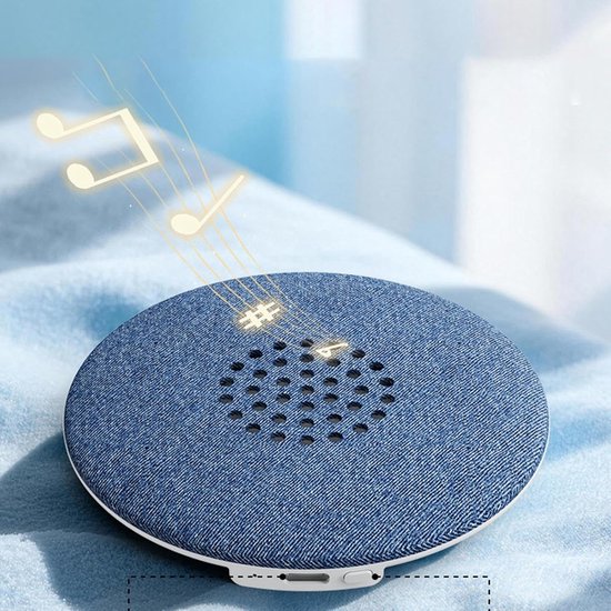 Slaap Geluidsmachine - Nachtkastje Speaker - Ontspannen Slapen - Nul Standby Verbruik - 9.6 x 9.6 x 1.1 cm - Blauw — afbeelding 2