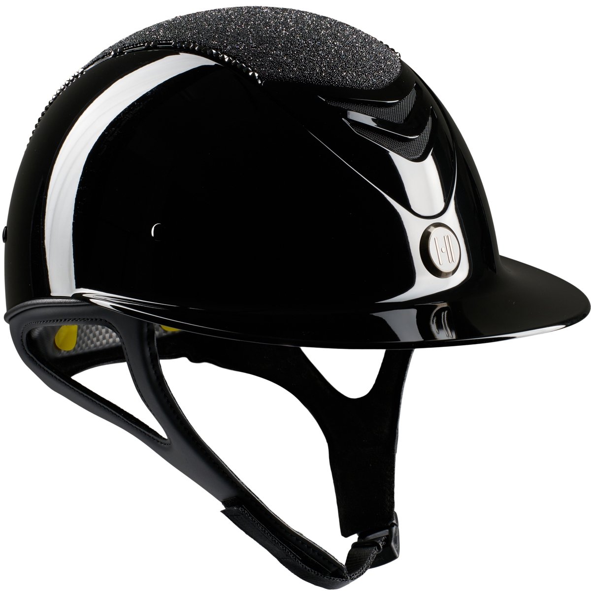 OneK Mips Avance Wide Brim Glossy Glitter Swarovski-2 Ruiterhelm